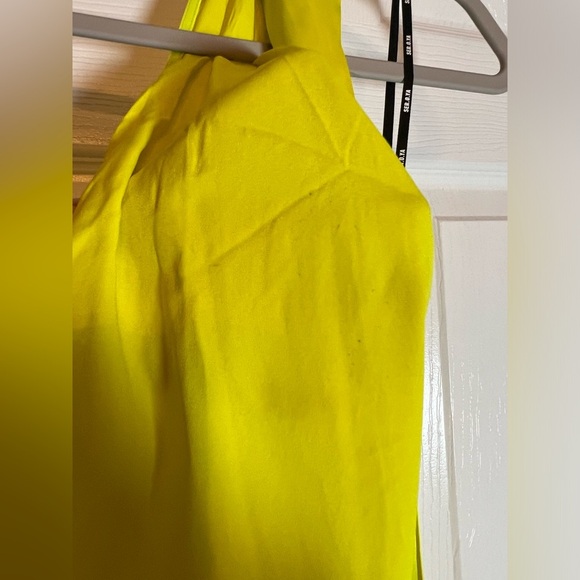 SER.O.YA Marissa Silk Dress in Neon Lime - Picture 6 of 9